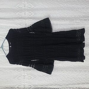 New York & Company Black Lace Long Sleeve Dress. Semi Formal